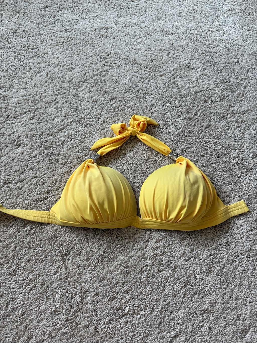 Venus Yellow Halter Bikini Top